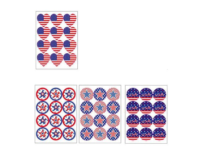 500Pcs American Flag Sealing Stickers Independence Day Decorative els for Cake Bags Biscuit Packaging Notebook Decoration