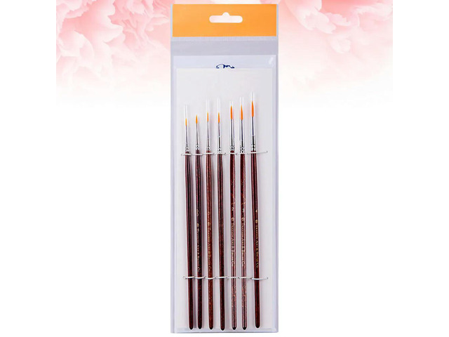 1 Set/7PCS Nylon Hair Art Paint Brush Set Wooden Handle Multifunctional Painting Art Painting Tools for Art Students