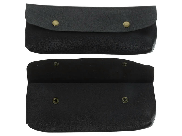 2Pcs Lightweight PU Brush Cases Travel Makeup Brush Holders Small Pencil Pouches Compact Organizer Bags
