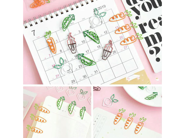 10Pcs Ice Cream Shaped l Paper Clips Cute Colorful Bookmark Clips for Office School Notebook Calendar Scrapbook Memo Holder