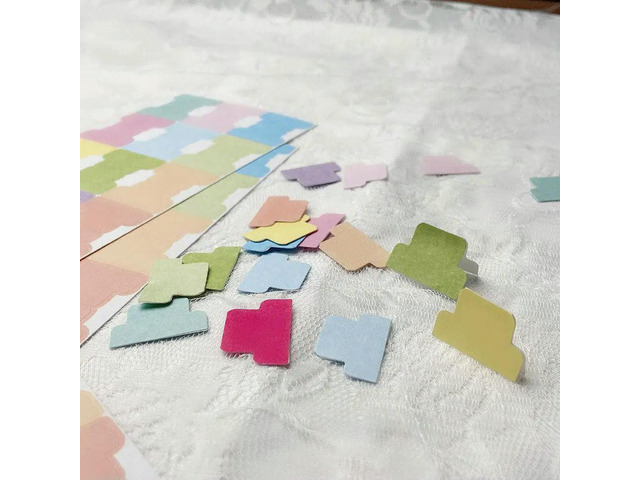 12 Sheets Adhesive Book Tabs Sticky Index Tabs for Annotation Bookmarking Reading Notes Folders Binders Diaries Catalogs Page