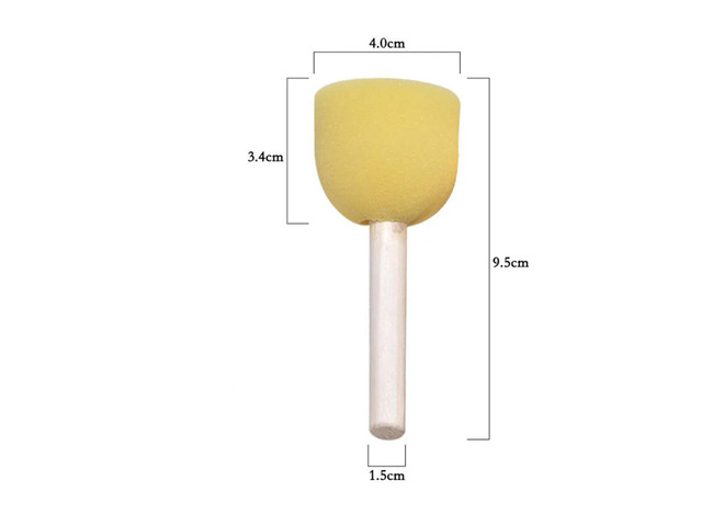 20Pcs Sponge Paint Brush Set with Round Wooden Handle for Kids Beginners DIY Painting Art Craft Graffiti Drawing Practice