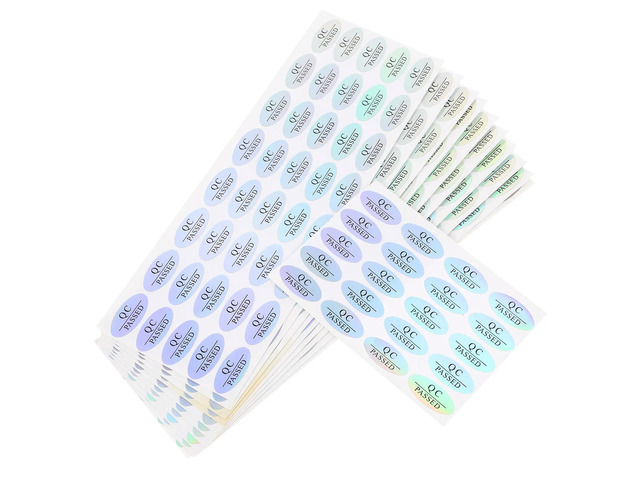 500Pcs Waterproof Qc Passed els PVC Adhesive Bright Color Stickers for Test Inspection Warehouse Status