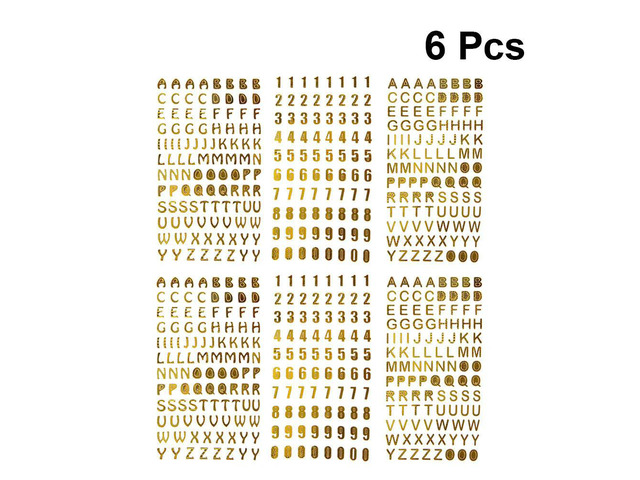 6 Sheets Premium Eco Friendly Self Adhesive Alphabet Number Stickers for Kids Crafting Classroom Home Decoration DIY Decals