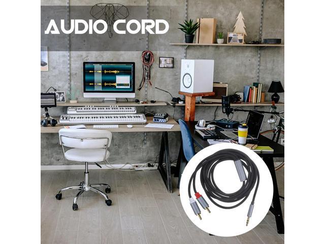 2M Aux Cable 3.5mm Stereo Audio Cable Dual Lotus Line Splitter for phones Tablets Amplifiers TV Vcr Media Players Clear