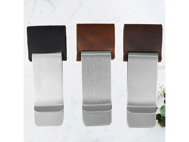 3Pcs Stainless Steel Pen Holder Set Horsehide Cover Easy Carry Pen Organizer for School Office Diary Notebook Journal
