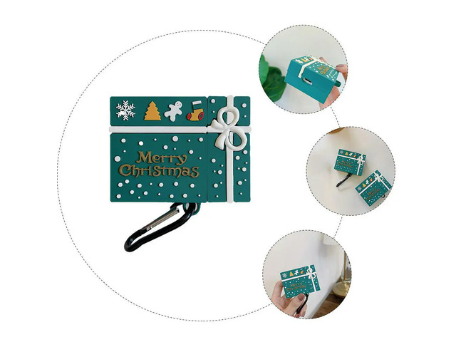 Christmas Themed Headphone Case for and 2 Protective Dustproof Earphone Cover Sturdy Buckle Design