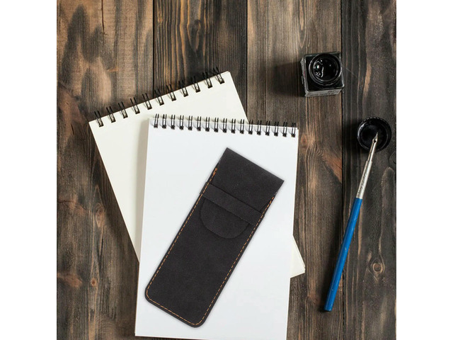 2Pcs Fine Detail Pen Protective Pouch Simple Design PU Pen Sleeve for Two Stylus Writing Pens Office University Daily Use