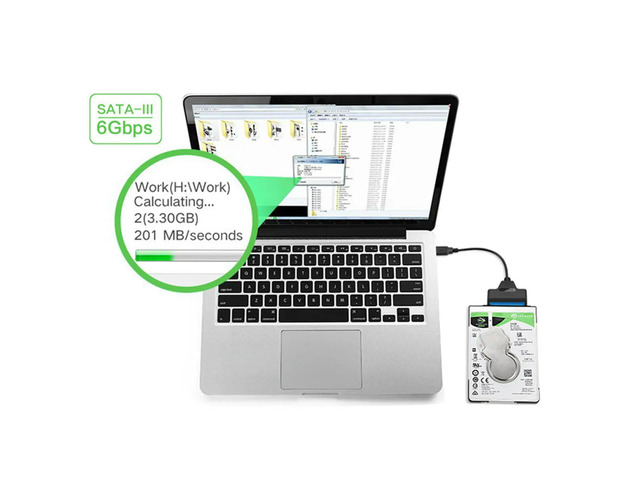 2.5 Inch Hard Drive to USB 3.0 Adapter Easy Data Cable Serial Port Supports Hdd SSD Hot Swap Plug Play Indicator