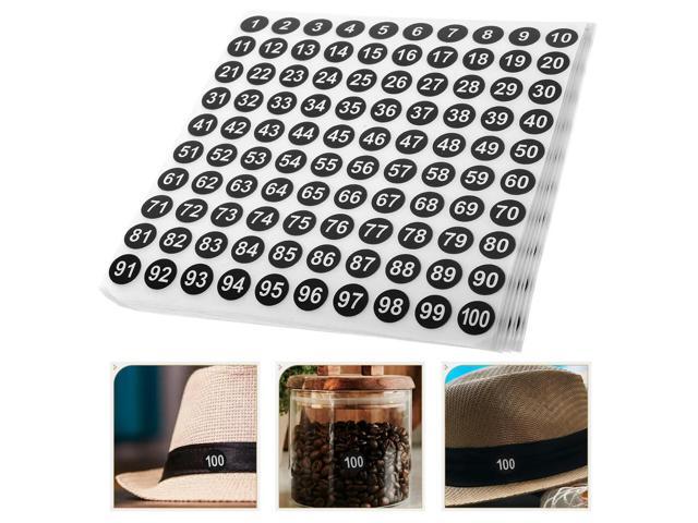 50 Sheets Waterproof Digital Number Stickers Round Adhesive Number els for Envelopes Gift Wraps DIY Crafts Classification