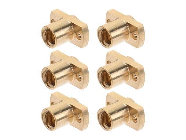 6Pcs 3D Printer Lead Screw Nut T8 Trapezoidal Brass High Hardness Copper T8 Nut for Stepper Motor Machine Tool Rails