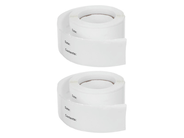 2 Rolls English Record Date Stickers Eco-Friendly Natural Paper Self-Adhesive Food el for Kitchen Home Classroom Craft DIY