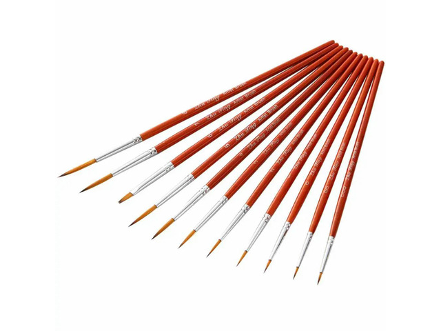 1Set Long Pole Line Drawing Pen Nylon Brush for Sketching Painting Acrylic Watercolor Gouache Detail Miniature Paint Pen