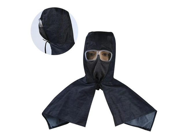 Professional Dustproof Shawl Hat Made of Thickened Breathable Denim Fabric for Working Outdoor Sports Use