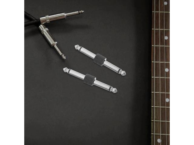 3Pcs 6.35mm Guitar Pedal Patch Connector Professional Straight Coupler for Pedalboard Setup High-Fidelity Sound Transmission No