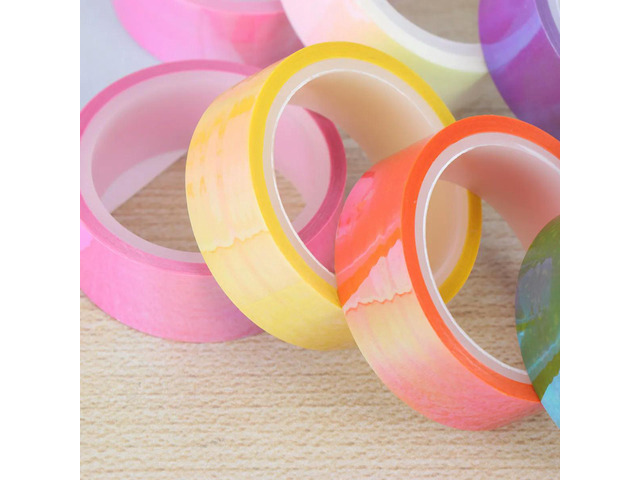 8Pcs Beautiful Washi Paper Tape Set for Notebook Diary Decoration Scrapbooking Calendar Packaging DIY Gift Hand Account Stylish