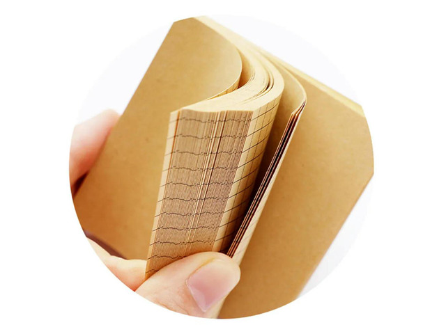 7Pcs Premium Cowhide Paper Horizontal Lined Strong Clean Removal Adhesive for Office Supplies Message Notes