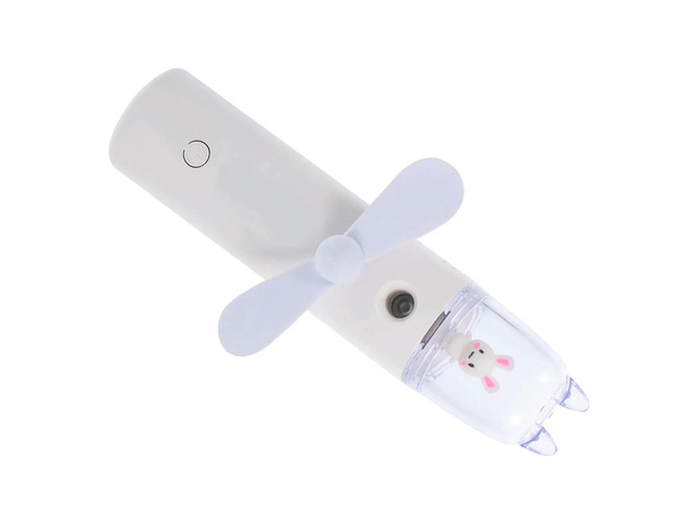 1Pcs Water Misting Fan USB Rechargeable Cooler Silent Balanced Blades Summer Must-Have Personal Mini Fan for Travel