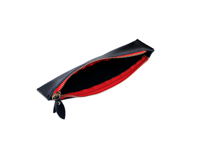 1Pcs Premium Full-Grain Multipurpose Pen Pouch with Zipper Retro Vintage Design for Pens Pencils Stationery Organizer
