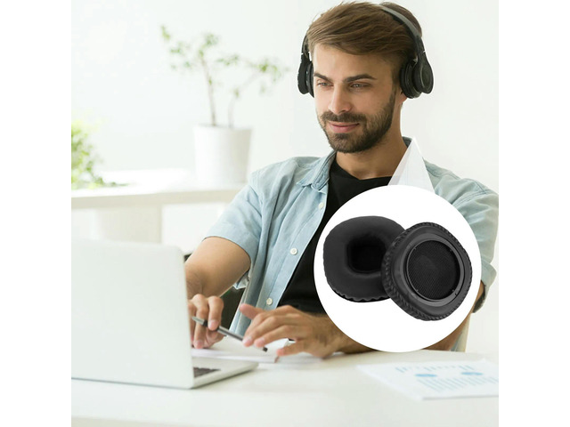 1Set Premium Skin-Friendly -Soft Breathable Ear Pads for Headphones Noise Isolation Acoustic Seal Comfort Fit Replacement