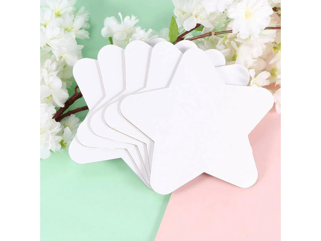 5Pcs Thick Star Shape Cotton Canvas Panels DIY Artist Drawing Boards for Oil Acrylic Tempera Quick Studies Art Supplies