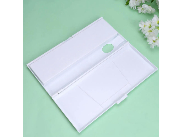 Acrylic Watercolor Color Mixing Palette Box with Lid Lightweight Easy Clean Large Compartment Art Painting Accessory