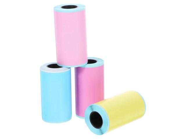 4 Rolls Thermal Self Adhesive els Mini Printer Sticker Paper for Bottle Tags Price Tags Sorting Organizing Thermal els