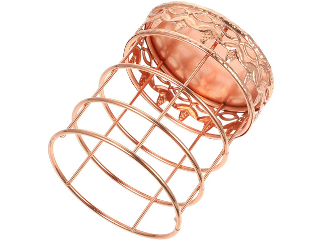 Rose Gold Pen Holder l Mesh Design Crack Resistant Non-Slip Base Easy Clean Desk Organizer for Office Desk School Supplies
