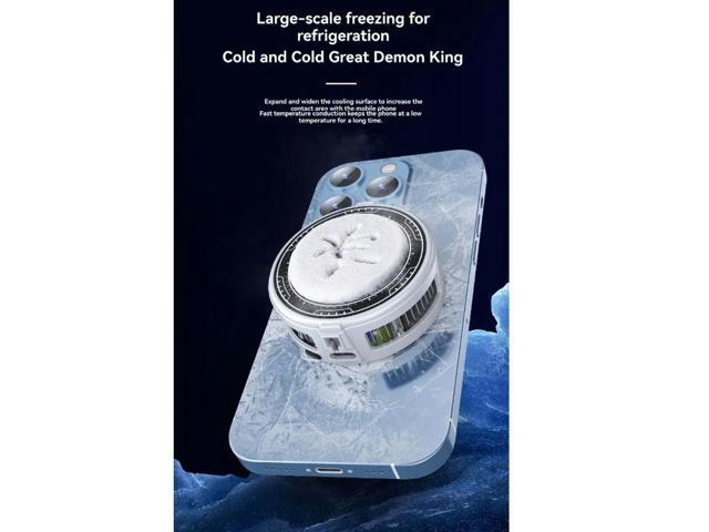 Low-Noise Magnetic Phone Cooling Fan With 3-Level Temperature Control Universal Back Clip Cooler