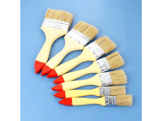 10Pcs Premium Paint Brush Set Wooden Handle 1Inch 1.5inch 2Inch 2.5inch 3Inch for Wall Furniture Art DIY Painting Restoration