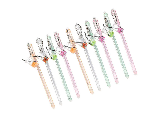 10Pcs Pendant Gel Pens Eco-Friendly Smooth Writing Student School Office Stationery for Coloring Crafting Scrapbooking