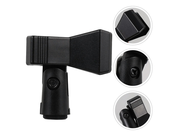 3pcs Microphone Clip Holder Spring-Clip Mic Mount For 15-50Mm Diameter Microphones 180 Degree Adjustment 3/8 Inch 5/8 Inch