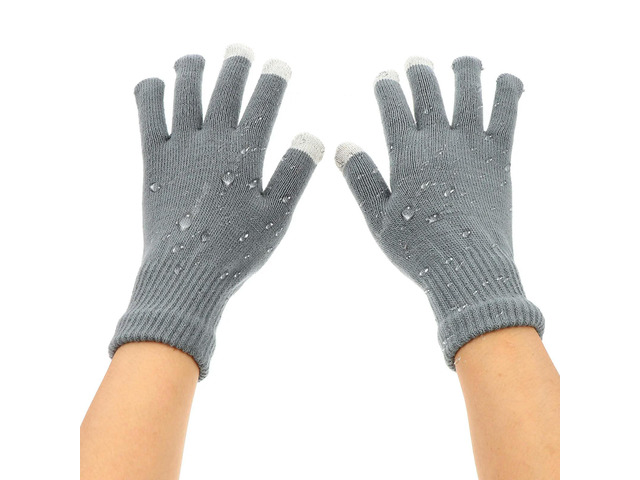 3Pairs Winter Touch Screen Gloves Waterproof Nonslip Palm Thickened Knitted Outdoor Sports Gloves for Snowy Damp Light Rainy