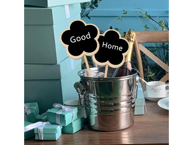 20Pcs Mini Chalkboard Toppers Wooden Small Blackboard Signs for Garden Plant els Message Tags Wedding Party Decorations Craft