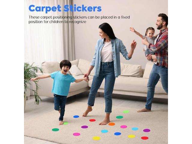 36Pcs Nylon Carpet Spot Markers Bright Carpet Dots for Toddler Activities Music Games Queue Standing Seating Learning