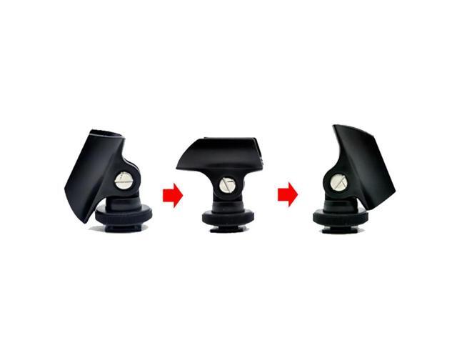 5Pcs Dslr Microphone Clip Single Lens Reflex Mic Holder Adjustable Angle Mount for Camera Interview Use Black Microphone Clip