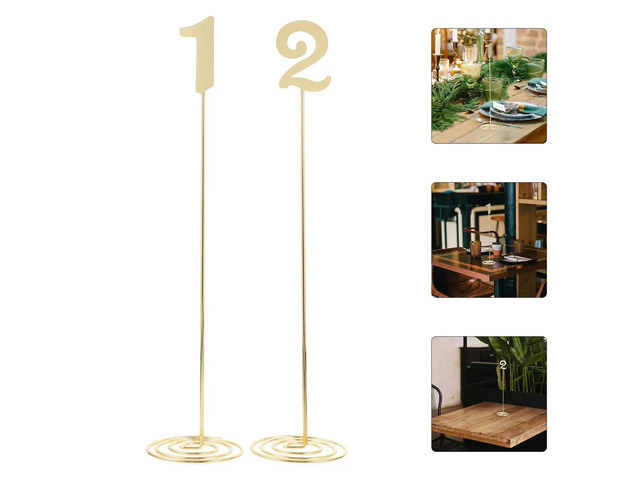 2Pcs Elegant Table Number Holder l Card Clip Stand for Wedding Centerpiece Decoration l Card Holder Table Number Holders