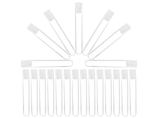 50Pcs Kids Plastic Test Tube Clear with Lid Small Test Tubes for Science Experiments Candy Beads Organization