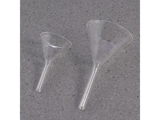 5Pcs Glass Funnel Triangle Shape 50Mm for Chemistry Feeding Liquid Solid Transfer Reusable Hand Washable Lightweight