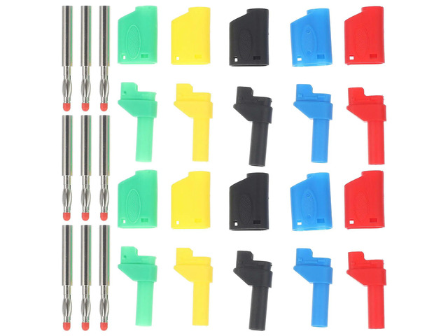 10Pcs Banana Plug Insulated Audio Connector Speaker Cable Plugs Replacement Small Banana Plugs for Amplifier Sound