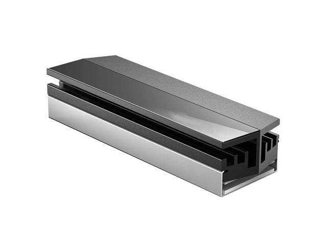 SSD Heatsink M.2 2280 Aluminum Radiator with Thermal Conductive Silicone Wafer Anodized Sandblasted Finish for Passive Cooling