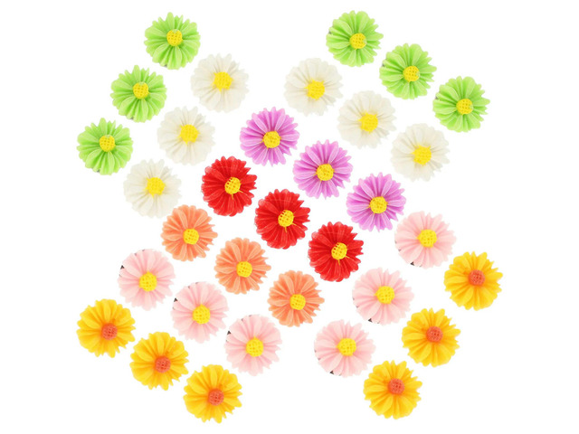 60Pcs Daisy Shaped Thumbtacks Multi Function Pushpins for Office Classroom Home Use Small Delicate Compact Desk Accessories