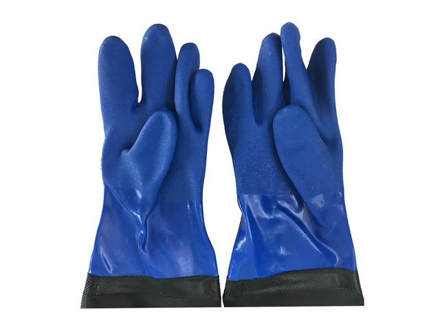 1Pair Thicken Industrial PVC Gloves Oil Acid Alkali Resistant Waterproof Skid Proof Tear Resistant for Dishwashing Car Washing
