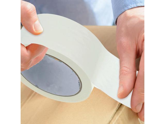 2 Rolls Kraft Paper Packing Tape Writable Easy Tear Strong Adhesion Stable Weather Resistance Sealing Tape for Boxes Photo