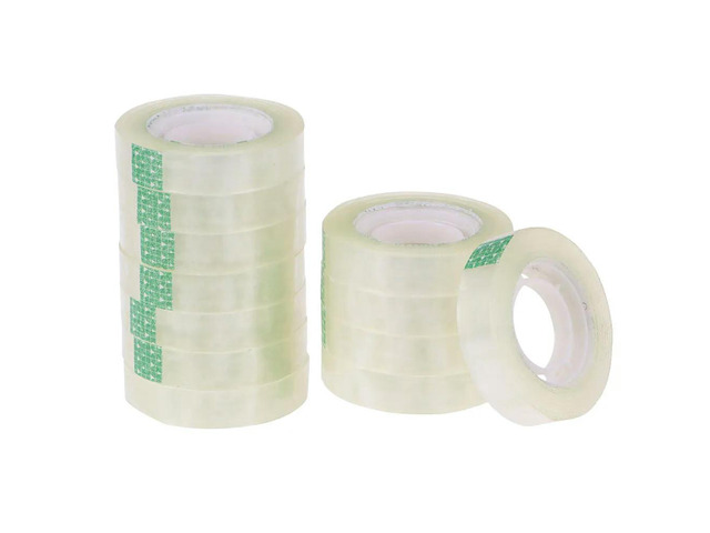 24Pcs Transparent Clear Tape Strong Adhesive High Viscosity for School Office Home Gift Packing Student Stationery Tape