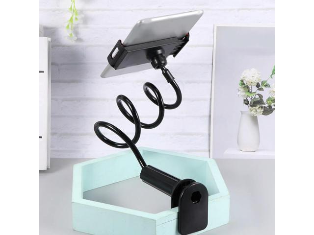 Flexible 360 Degree Rotation Universal Mobile Phone Stand Phone Shelf Black Adjustable Clip Desktop Computer Holder Bendable