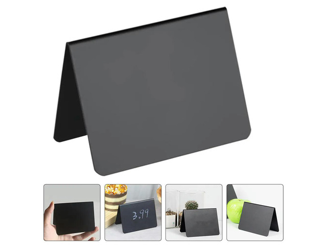 10Pcs Small Chalkboard Sign Desktop Message Board Reusable Writing Board for Retail Store Supermarket Cafe Party Food el