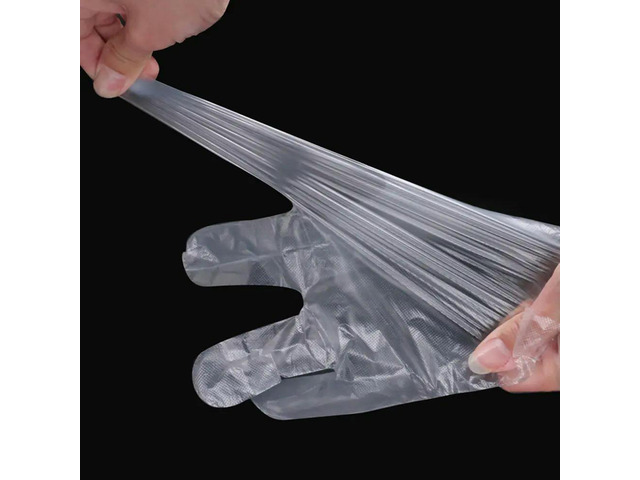 300Pcs Thickened Transparent Food Grade Pe Work Gloves for Industrial or Cleaning Coins Slides