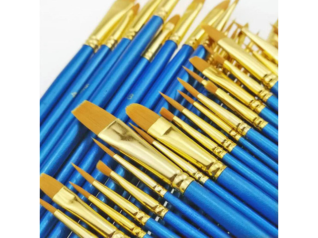 50Pcs Colored Paintbrush Set Lightweight Painting Tools for Students Artists Professionals Kids Daily Practice Gift