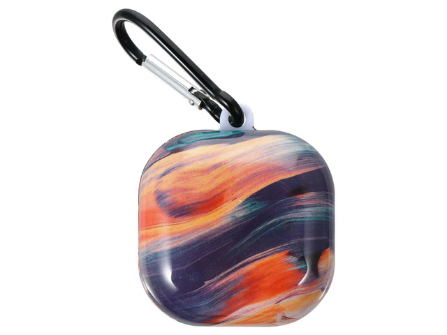 1Pcs Marble Texture Earphone Protective Cover Waterproof Anti-Impact Compatible for Galaxy Buds Live Slim Lightweight Earphone